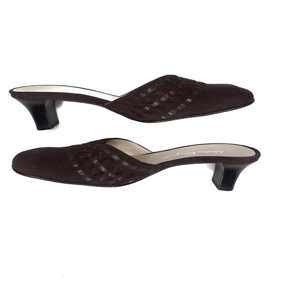 Salvatore Ferragamo Brown Suede Women’s Slip On Shoes - Picture 6 of 9